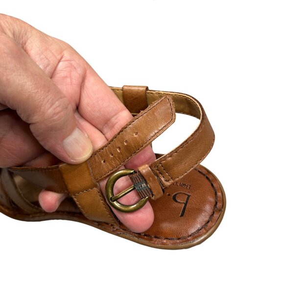 b.o.c. Born Concepts Brown Slingback Strappy Leather Sandals Size 8 - Picture 7 of 13